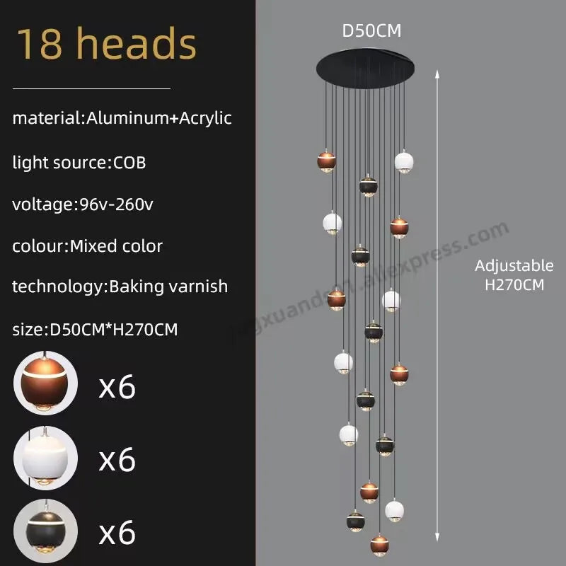 lustre créatif pour éclairage minimaliste et moderne