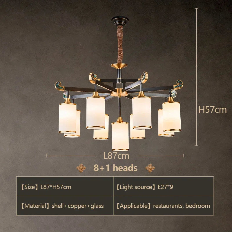 lustre en cuivre design luxe pour décoration intérieure moderne