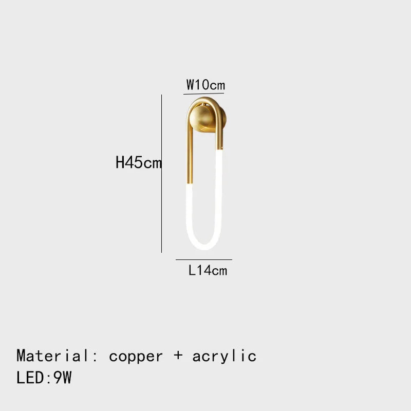 applique murale led moderne forme ellipse pour décoration intérieure