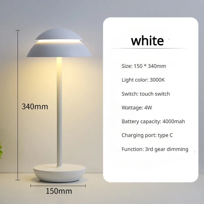 lampe rechargeable vintage led usb sans fil veilleuse portable