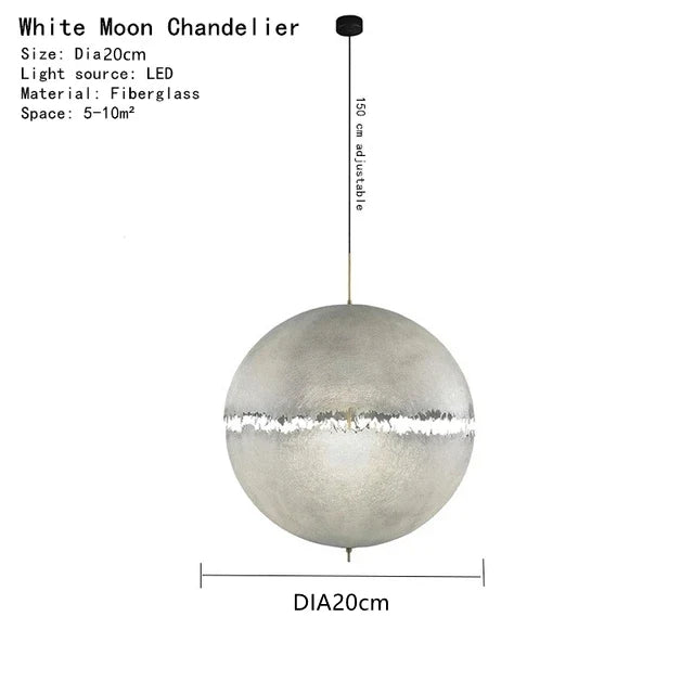 Suspension design boule en forme de lune