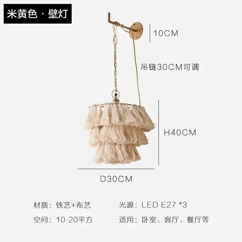 lustre bohème vintage tissé créatif pour intérieur élégant