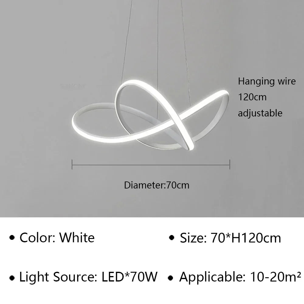 lustre suspendu led moderne pour décoration maison