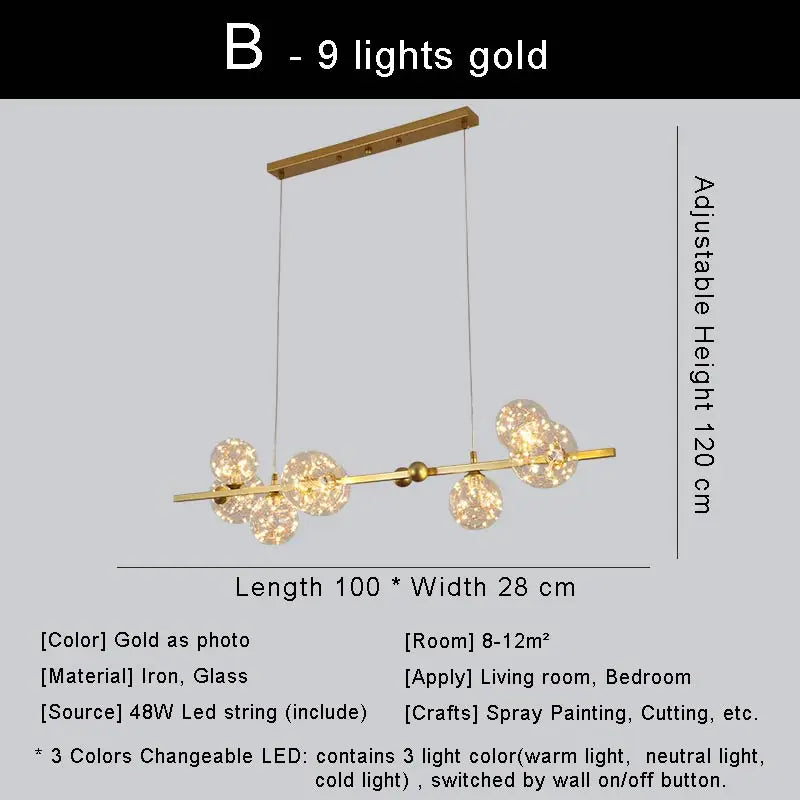 lustre led moderne design nordique pour décoration intérieure