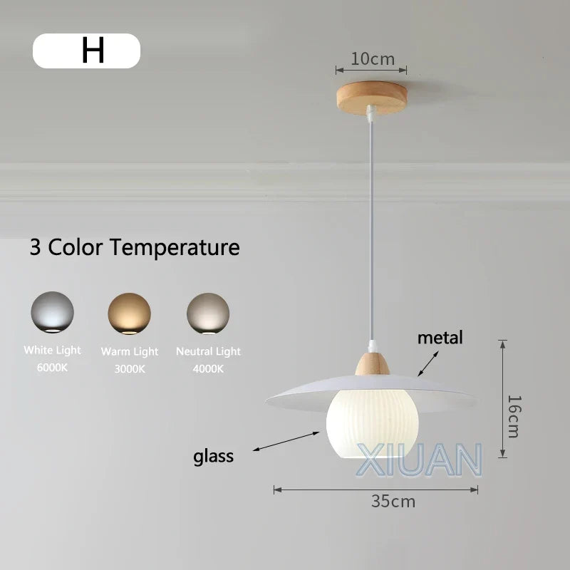 suspension nordiques led en bois massif pour restaurant