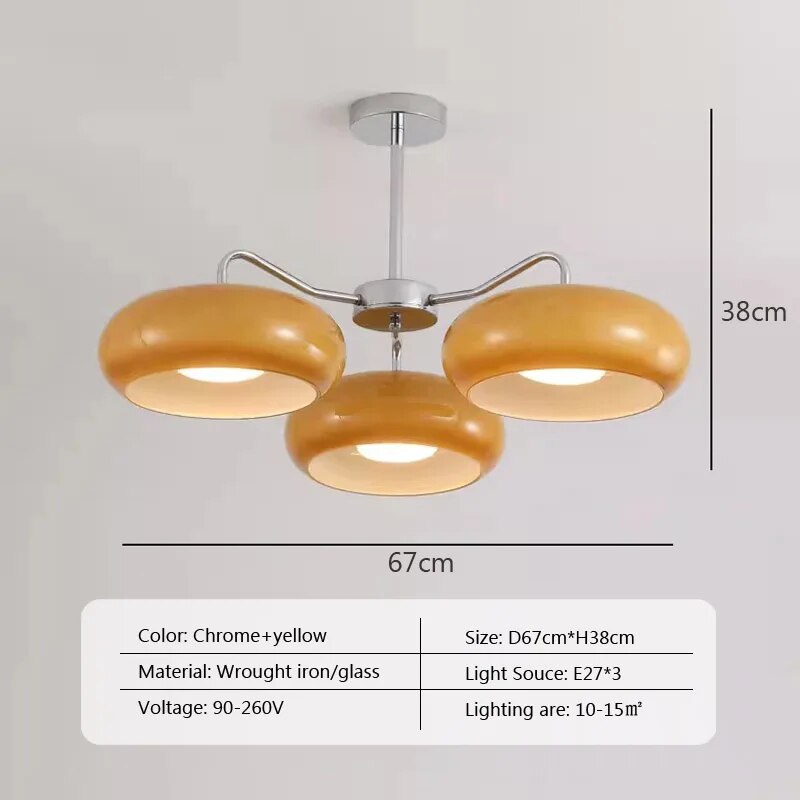 Lustre verre laiton antique orange médiéval