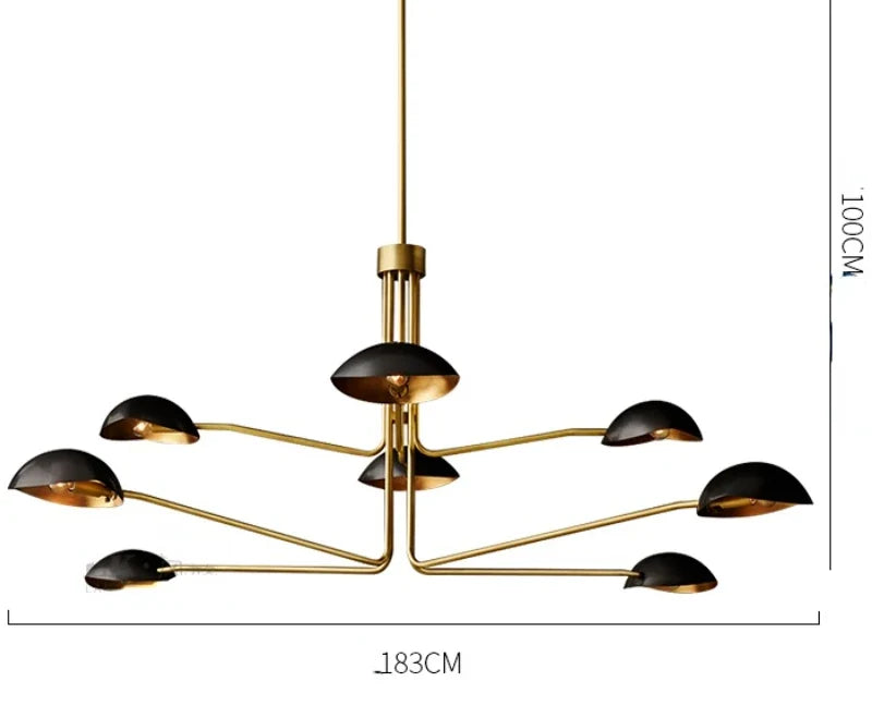 Lustre Moderne style néoclassique couleur cuivre