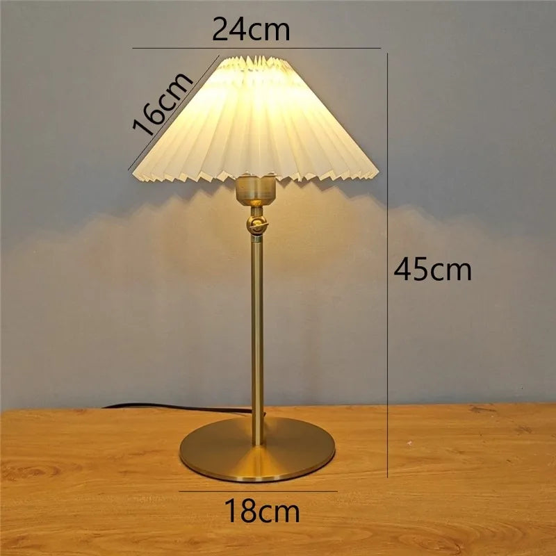 lampadaire rétro avec abat-jour plissé éclairage décoratif polyvalent