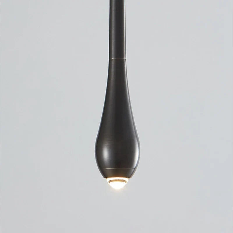 suspension moderne à led avec intensité variable en laiton et cuivre