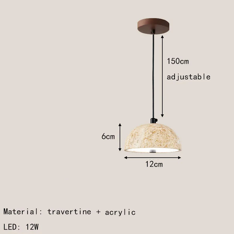 suspension restaurant en marbre naturel avec cordon réglable