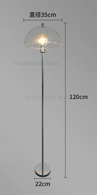 lampadaire led rétro en acrylique avec abat-jour coloré nordique