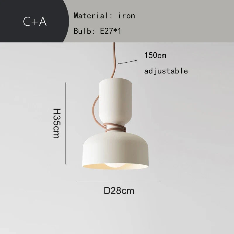 lustre moderne en métal pour 	 avec fil réglable
