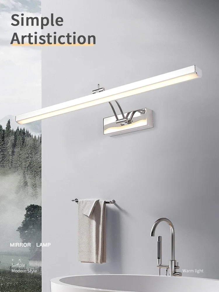 lampe à poser led en acier inoxydable design moderne et minimaliste