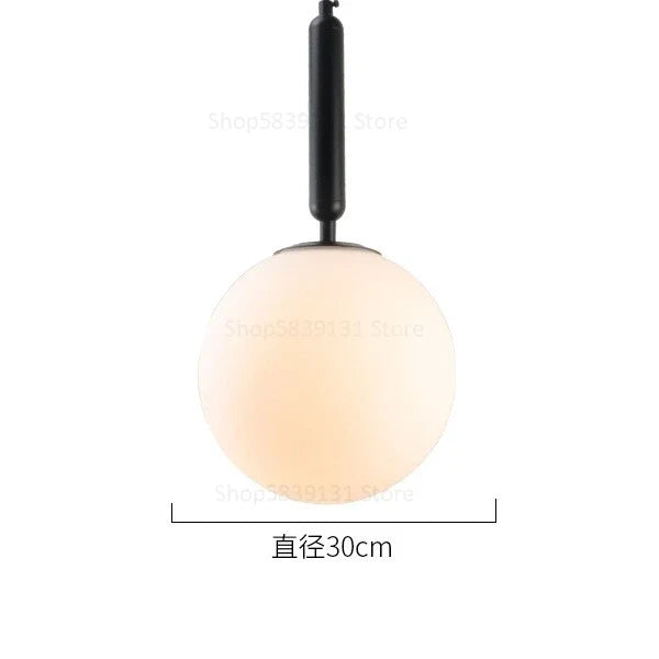 boule de verre moderne suspension lumières led éclairage intérieur décoratif
