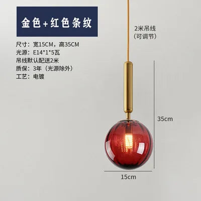 suspension moderne en verre pour décoration intérieure élégante