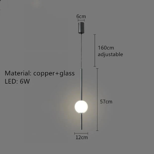 suspension LED en laiton design moderne avec cordon réglable