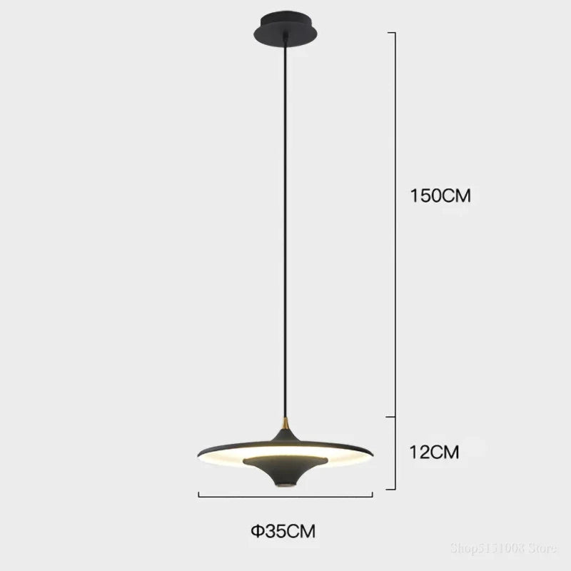 suspension design simple soucoupe volante led intérieur