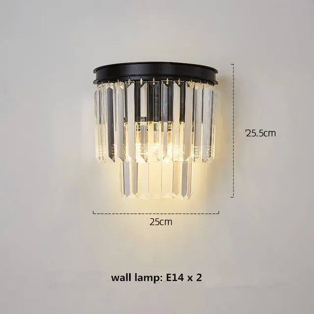 lustre moderne en cristal style nordique vintage pour intérieur élégant