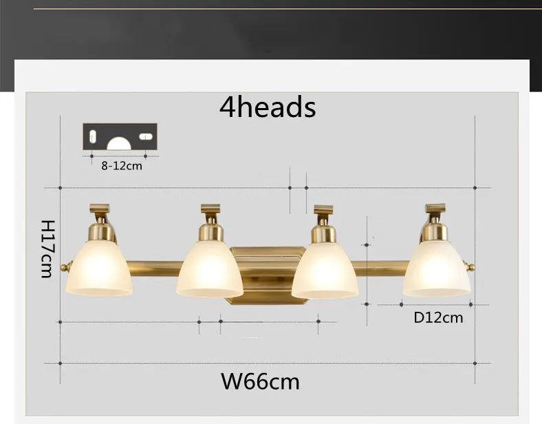applique murale vintage led avec abat-jour en verre bronze