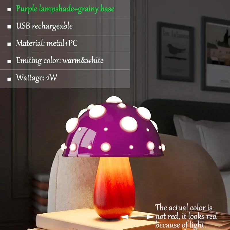 Lampe de Table LED en forme de champignon
