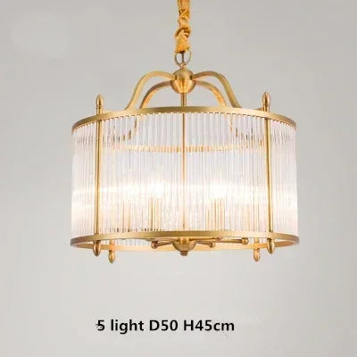 lustre de luxe moderne en cuivre doré avec éclairage led