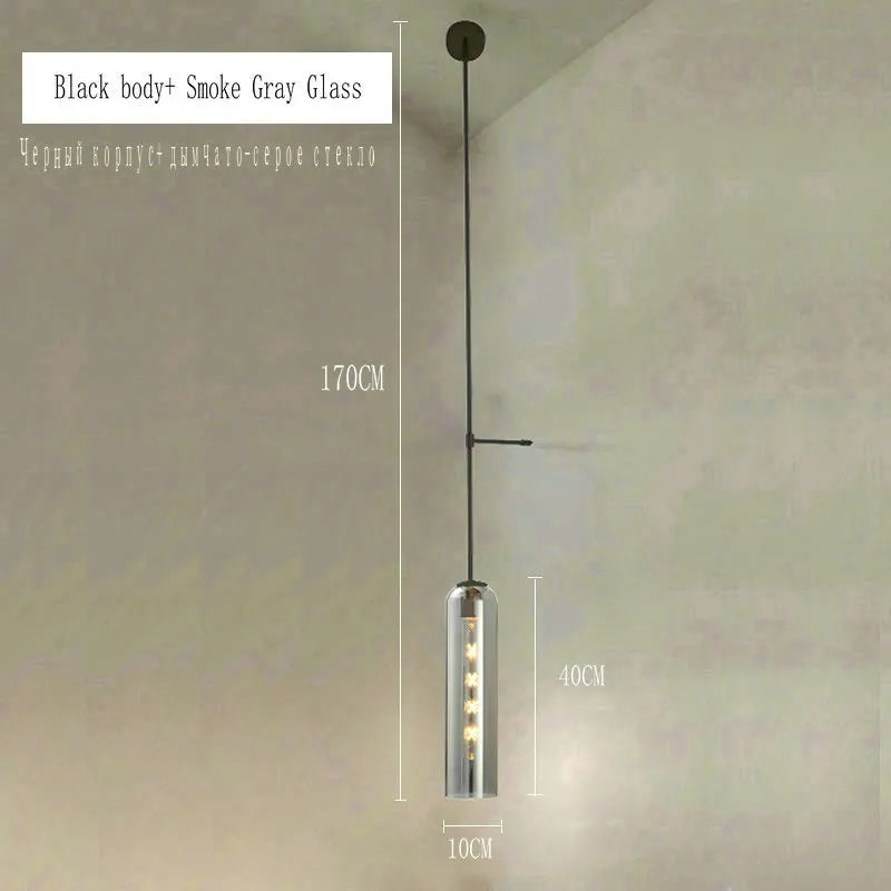 Applique en verre fumée gris ambre blanc vert