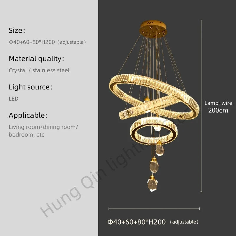 Hanging Light Pendant Lamp,Living Room Crystal Chandelier,Hanging Chandelier Lamp, Pendant Light,Lighting Fixtures Chandeliers