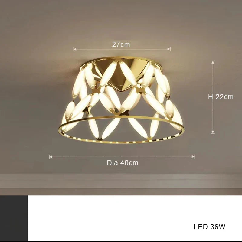 plafonnier led minimaliste moderne avec abat-jour fantaisie