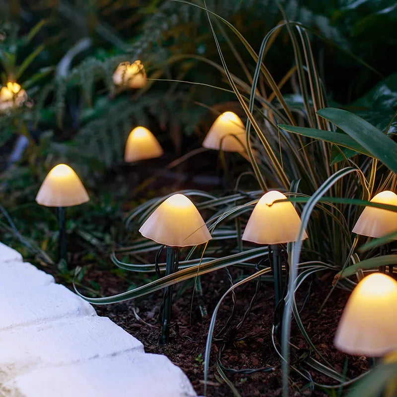 Lampe à gazon solaire champignon lampe à LED extérieure brillant sans électricité IP65 jardin décorer terrasse solaire étanche lumière de pelouse