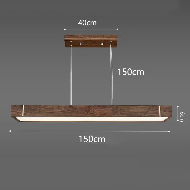 Lustre bois led suspendu au design moderne