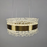 lustre led en cristal moderne hauteur réglable décoration maison