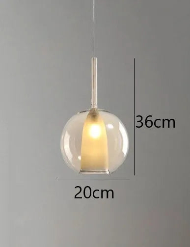 suspension en verre design nordique moderne pour éclairage décoratif