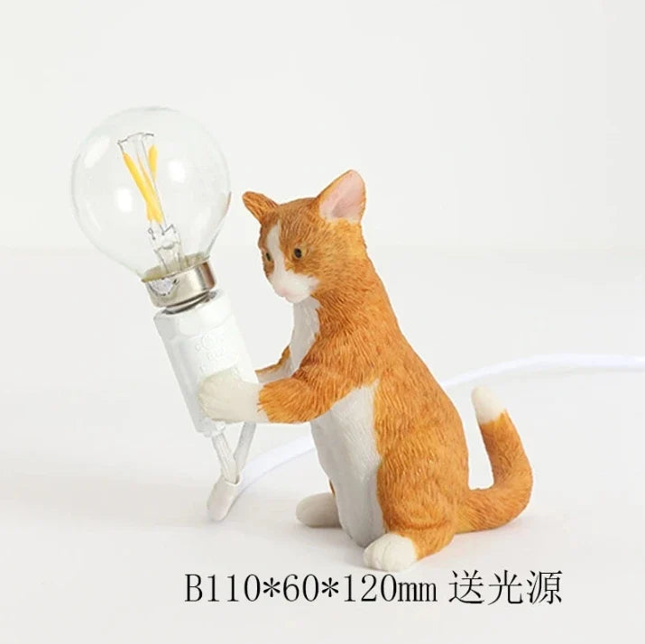 lampe de bureau décorative pour animaux en résine
