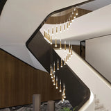 lustre led minimaliste moderne pour escalier duplex loft