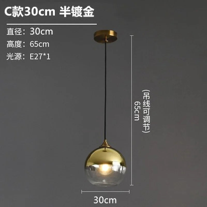 lustre nordique en verre fumé suspension simple luxe
