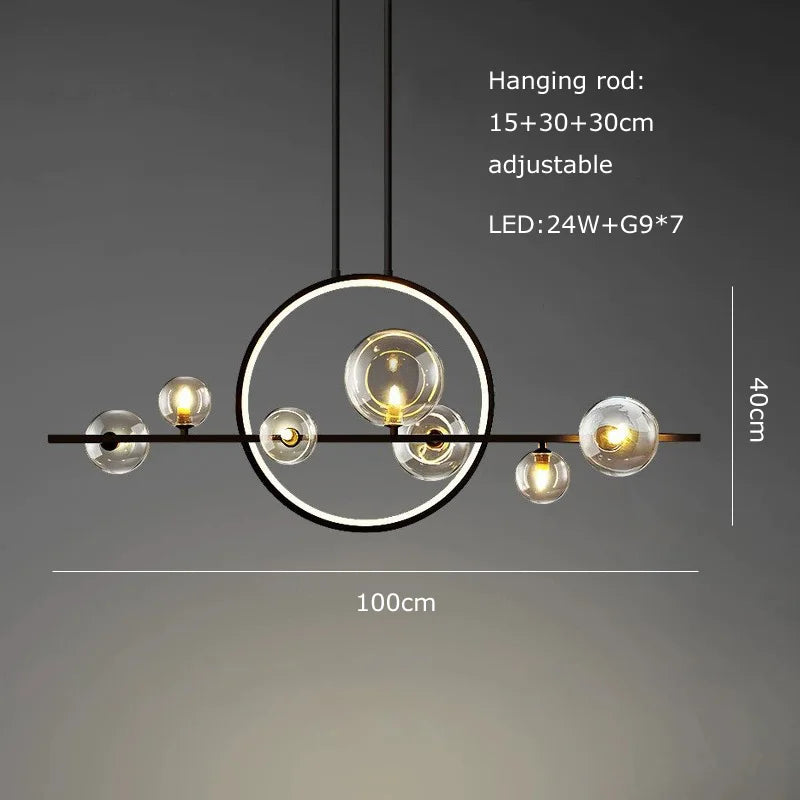 Nordic creative G9 LED dining room chandelier Modern industrial style living room, kitchen island home decoration chandelier