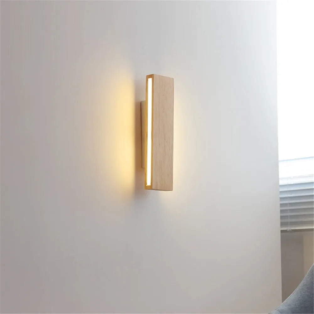 applique murale led en bois design moderne pour intérieur