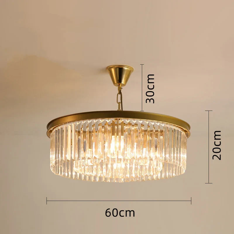 lustre en cristal moderne design pour éclairage élégant