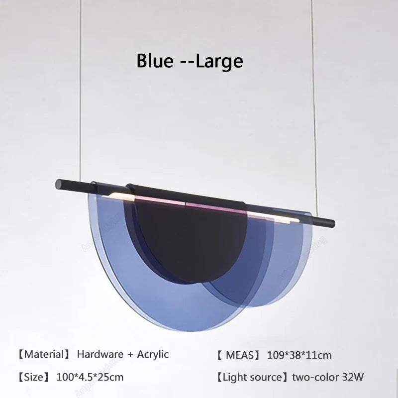 lustre led moderne demi-cercle minimaliste luminaire suspendu