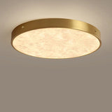 plafonnier luxueux en laiton led monté en marbre circulaire