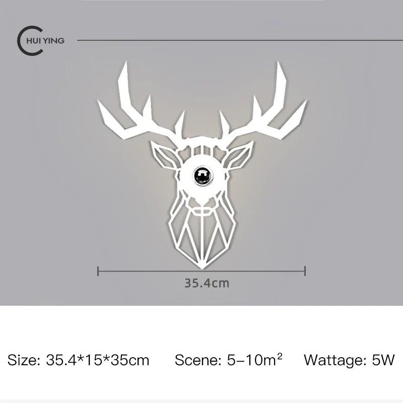 applique murale nordique en fer à led décorative pour intérieur élégant