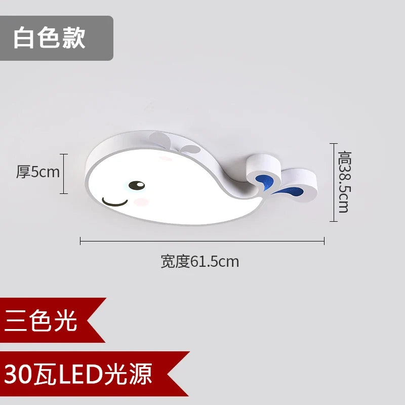 plafonnier led baleine éclairage créatif moderne pour enfant