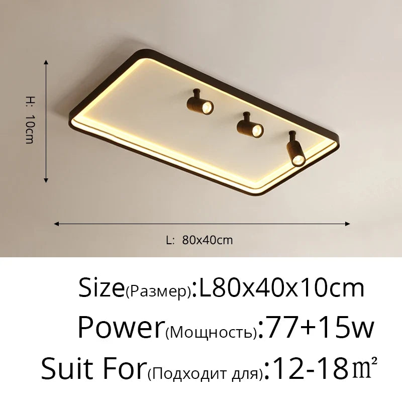 2023 New Modern LED Ceiling Lights For Living Room Bedroom Indoor Round Square Rectangle Lamp Surface Mounted Lighting AC85-260V