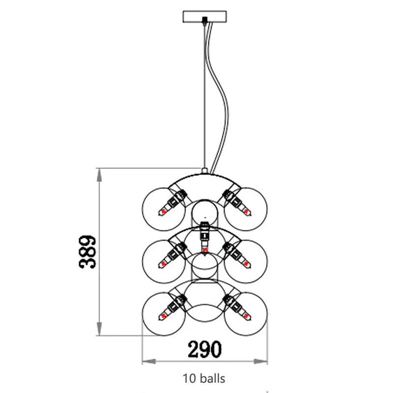 lustre à led créatif en forme de raisin design moderne pour intérieur