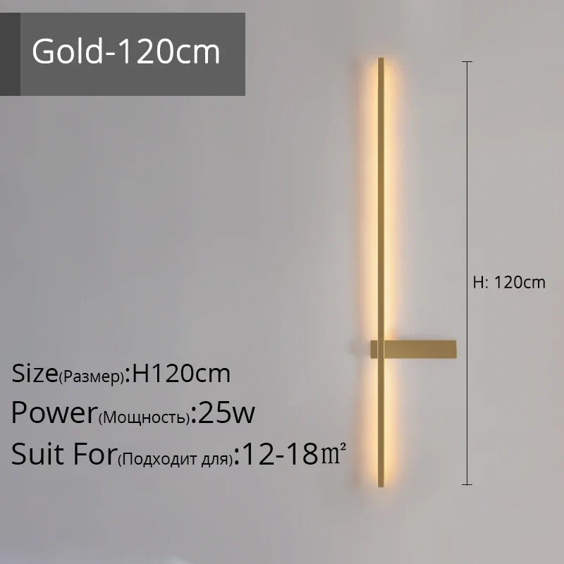applique murale led minimaliste en aluminium pour éclairage intérieur