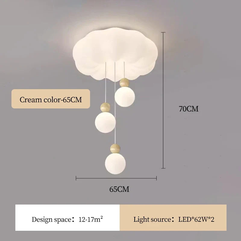 lustre moderne nuage pour chambre enfant romantique et chaleureux