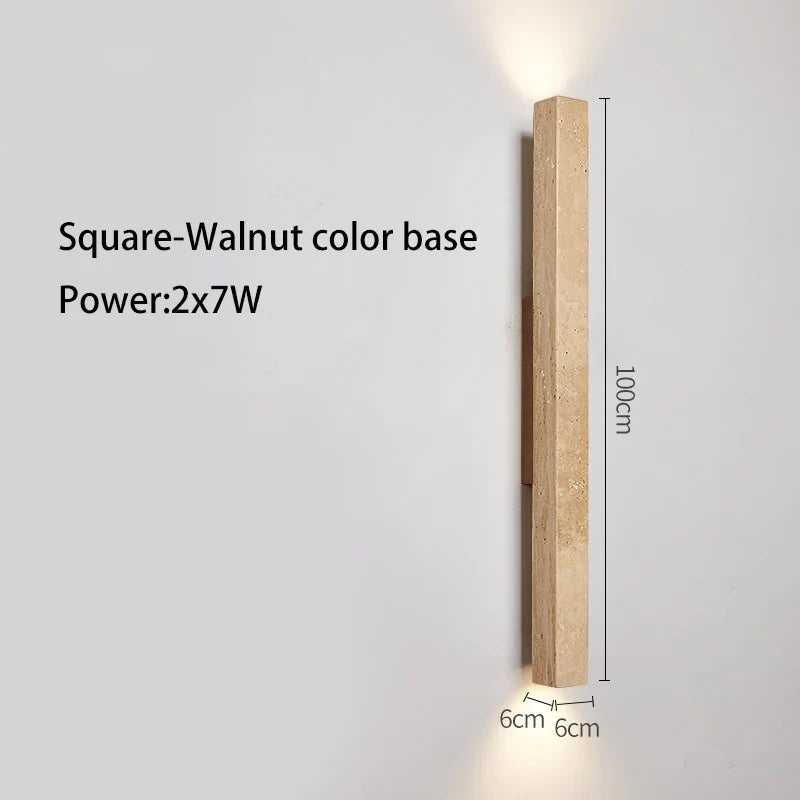 Applique murale longue Led en pierre