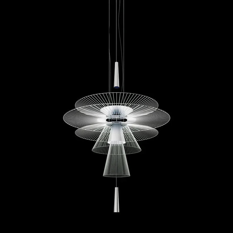 lustre de luxe sandyha led en métal lampe suspendue décorative