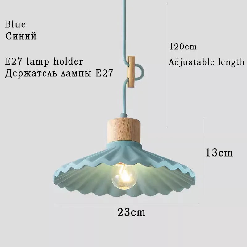 suspension moderne style nordique luminaire coloré macaron