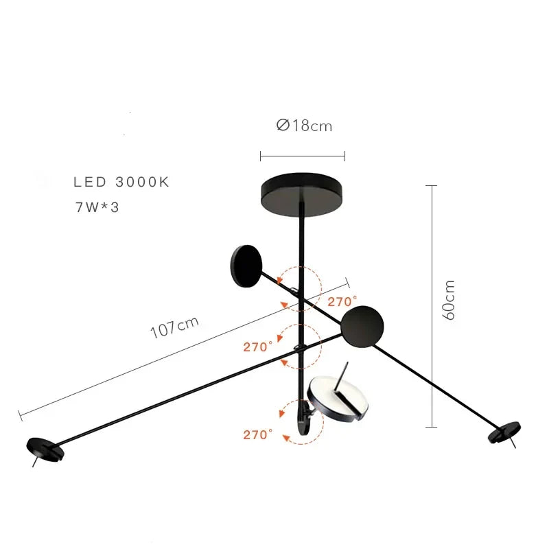 lustre led design nordique pour tables basses de restaurant